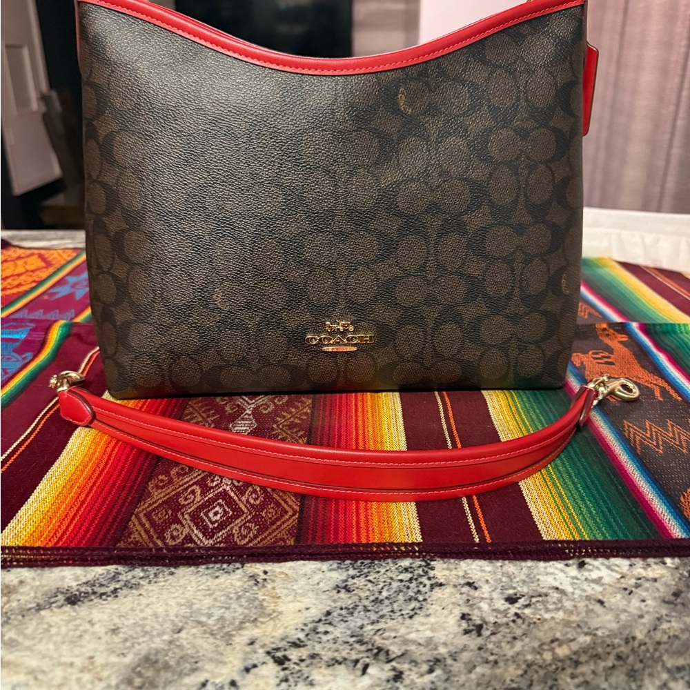 Coach Crossbody Bag in Brown and Red